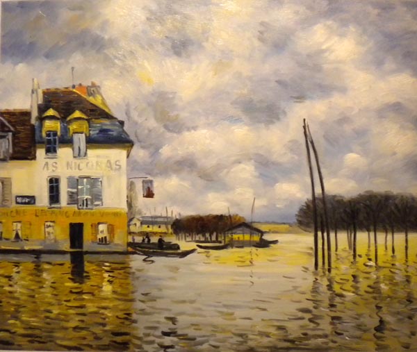 store falso d'autore La inundaci�n en Port Marly di Alfred Sisley